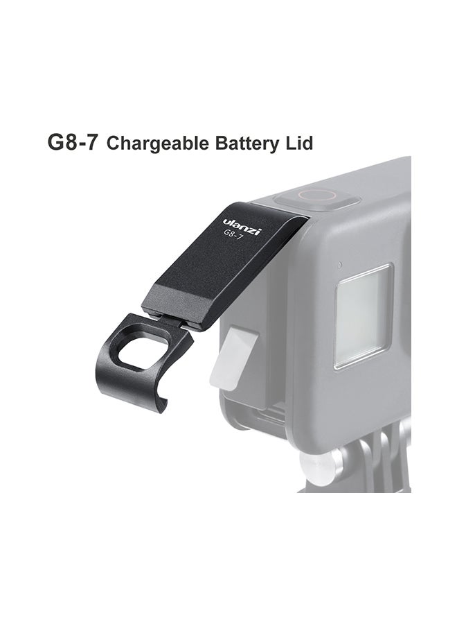 Ulanzi - G8-7 Action Camera Battery Cover Lid Removeable Type-C Charging Port Adapter Black - Image 1