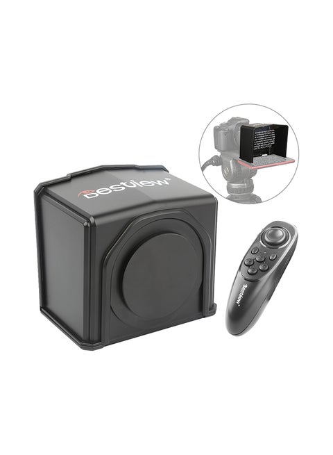 T1 Portable Camera Teleprompter Prompter With Remote Control Black