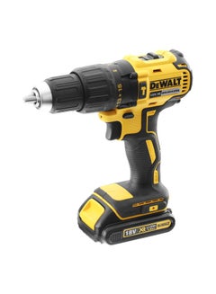 DEWALT 18V Compact Hammer Drill, Brushless, 2 x 1.5Ah Batteries, Charger And Kit Box Yellow/Black 13mm  - Image 1