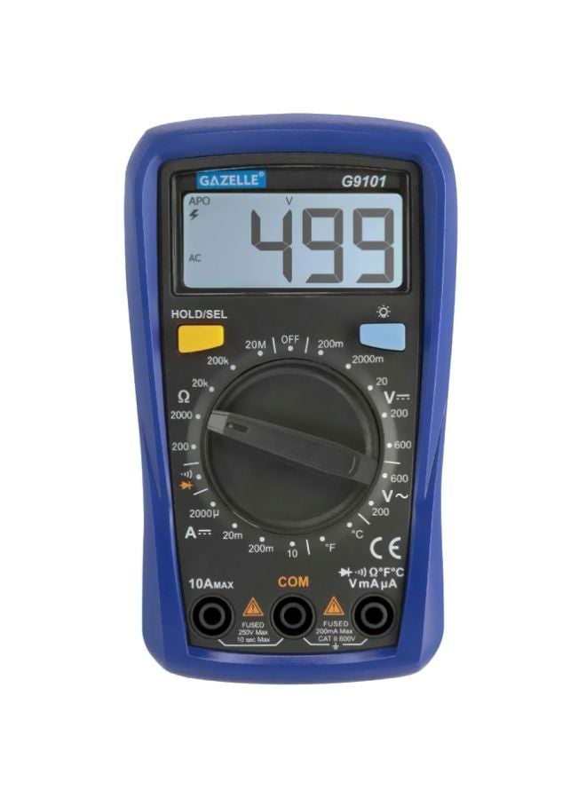 Gazelle Digital Multimeter With Lcd And Buzzer Blue/Black - Image 1