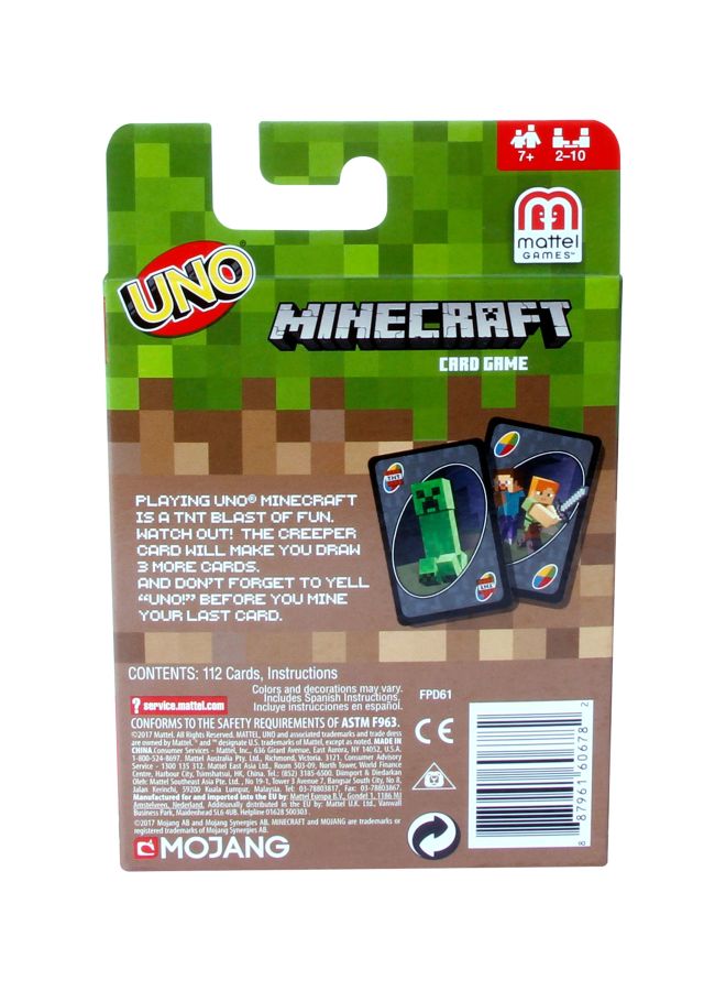 Mattel Games UNO Minecraft Card Game - Image 3
