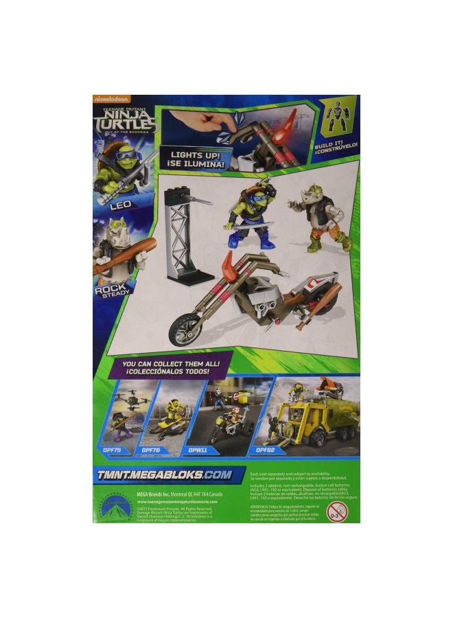 Mega Bloks 86-Piece Teenange Mutant Ninja Turtles Out Of The Shadows Moto Attack Playset DPF79 - Image 2