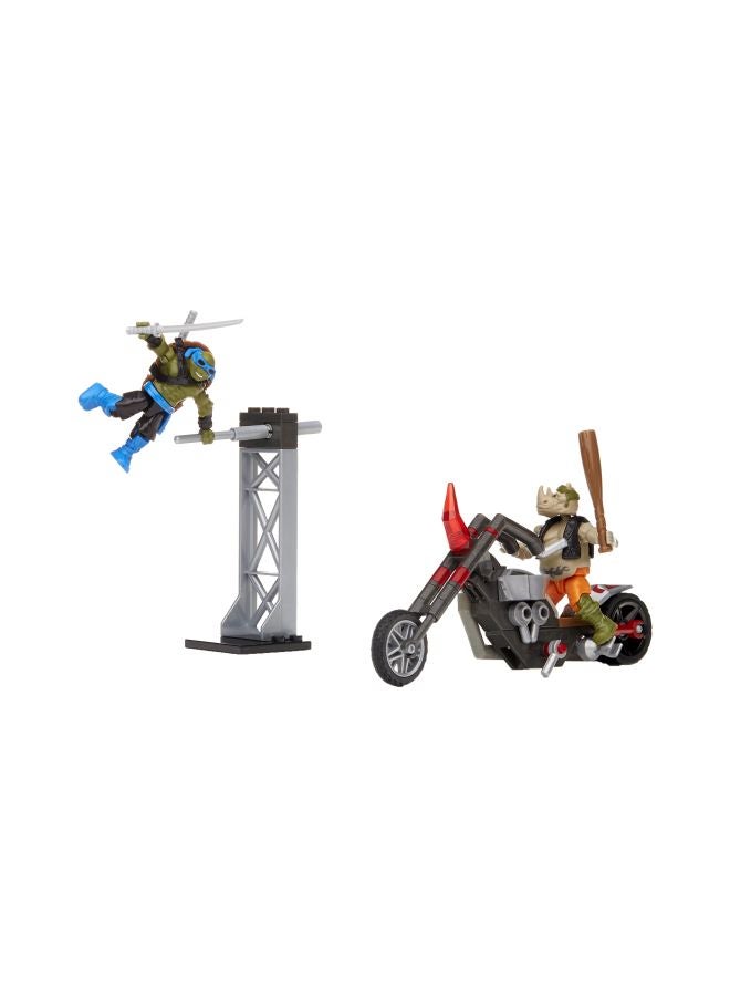 Mega Bloks 86-Piece Teenange Mutant Ninja Turtles Out Of The Shadows Moto Attack Playset DPF79 - Image 1