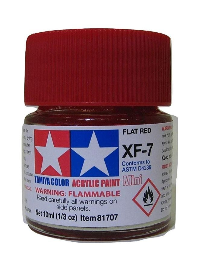 Tamiya Mini Acrylic XF7 Paint TM81707 Flat Red 