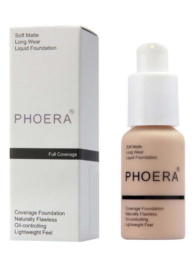 Phoera Full Coverage Liquid Foundation Beige - Image 1