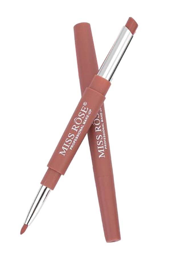 مس روز أحمر شفاه مطفأ 2 في 1 مضاد للمياه مع محدد شفاه وردي 47 - Image 1