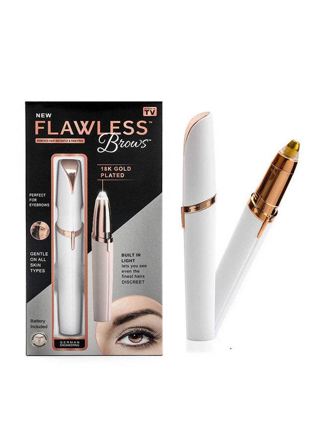 Generic Elegant Eyebrow Hair Remover White/Gold  - Image 1
