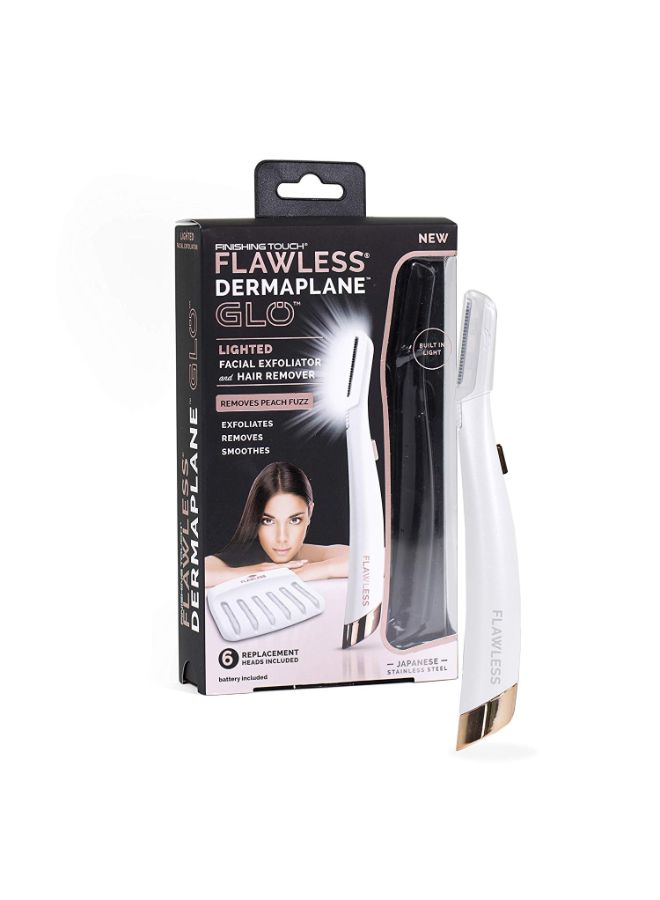 Flawless - Dermaplane Glo Lighted Facial Hair Remover White - Image 1