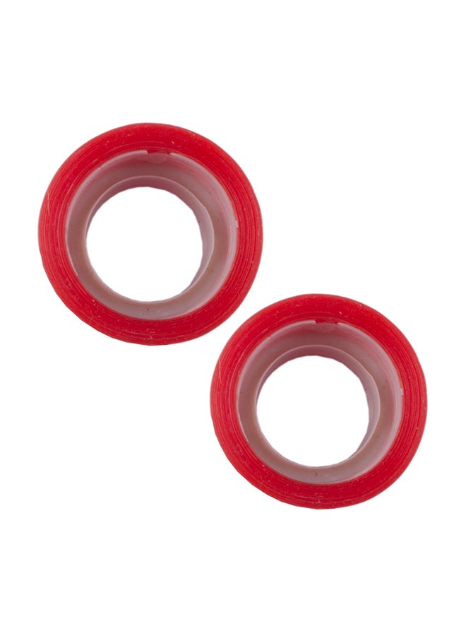 طقم شريط شفاف لربط الشعر المستعار مكون من قطعتين أحمر 20جرام