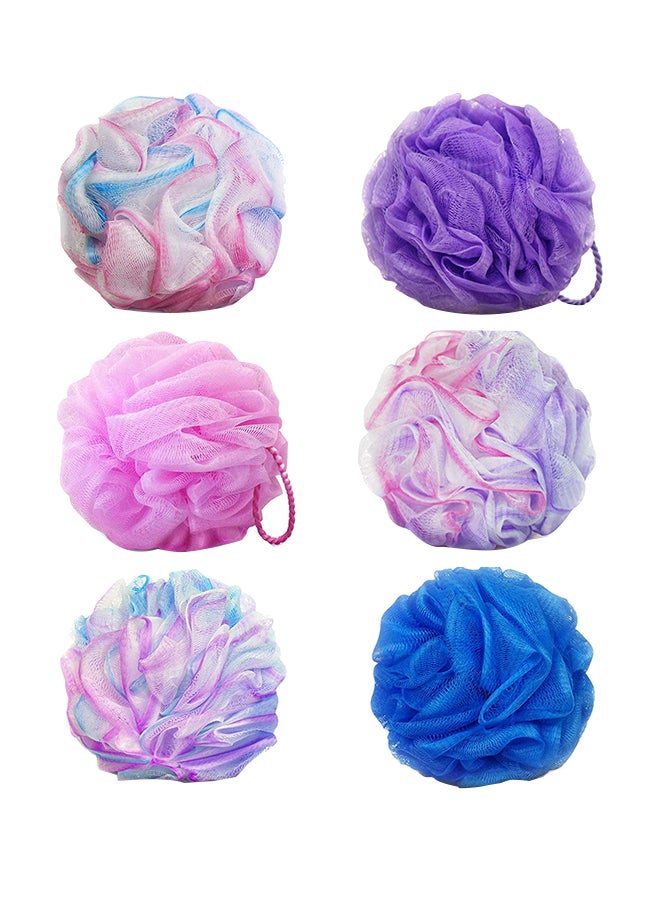 Generic - 6-Piece Round Bath Sponge Loofah Multicolour - Image 1