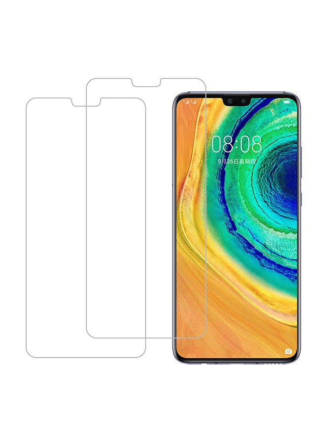 مارجون زوج لاصقات حماية للشاشة من الزجاج المقوى لهاتف هواوي ميت 30 شفاف - Image 1