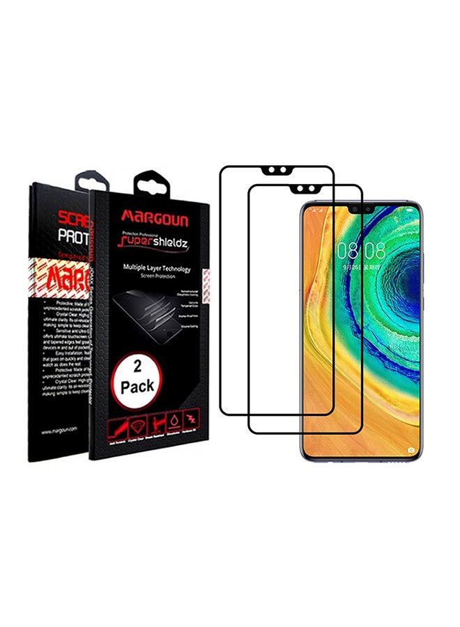 مارجون مجموعة مكونة من 2 لاصقة حماية للشاشة من الزجاج المقوى 3D لهاتف هواوي ميت 30 شفاف - Image 2