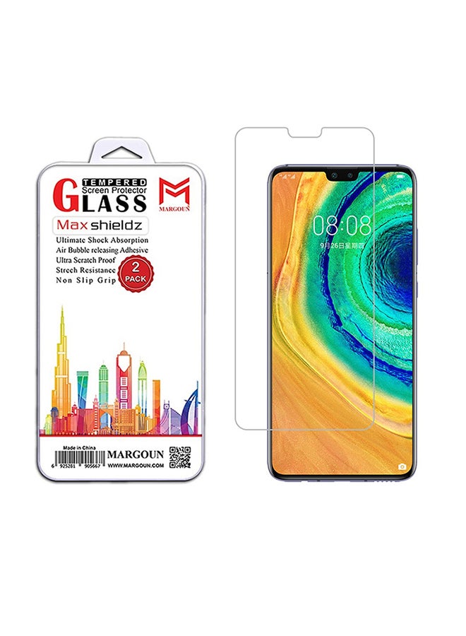 مارجون زوج لاصقات حماية للشاشة من الزجاج المقوى لهاتف هواوي ميت 30 شفاف - Image 2