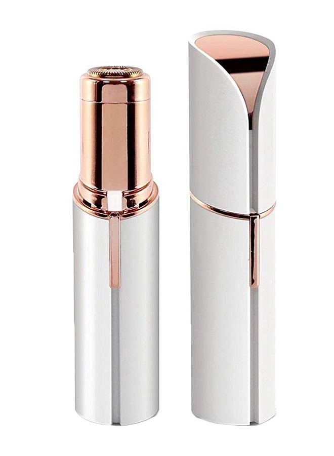 ماكينة إزالة شعر الوجه . أبيض/وردي ذهبي