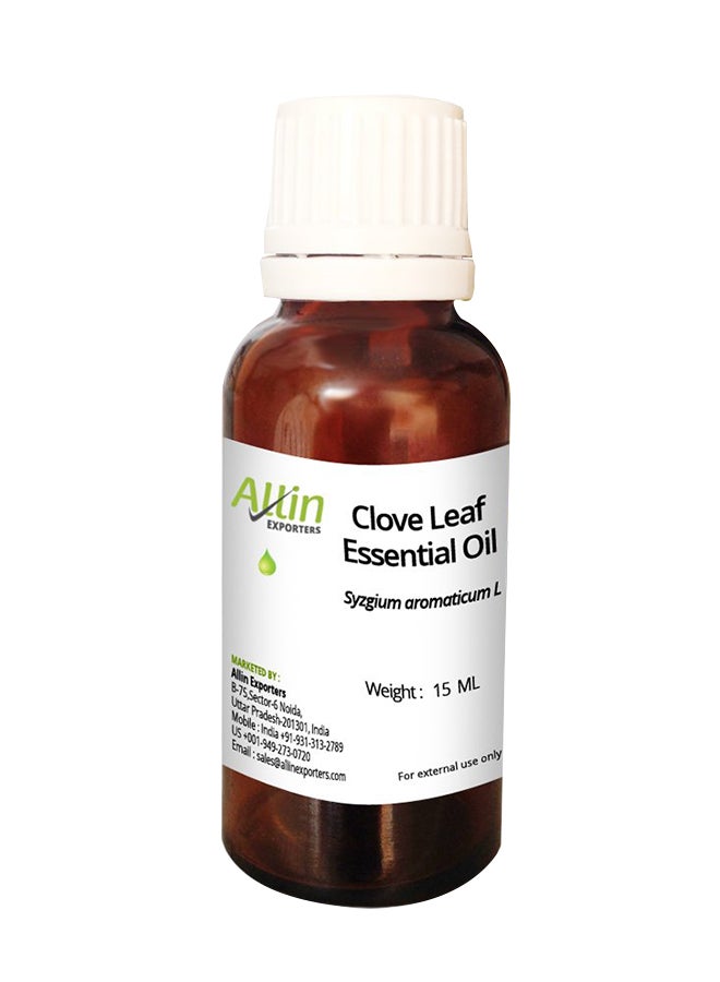 Allin Exporters Steam-Distilled Clove Leaf Essential Oil 15ml 