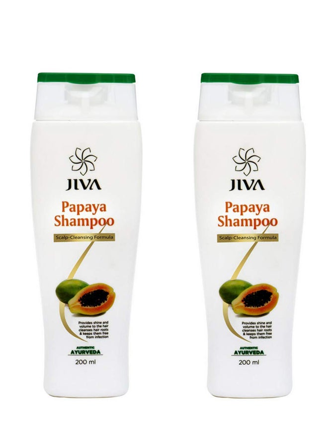 Pack Of 2 Ayurveda Papaya Shampoo 200ml