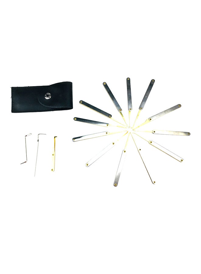 15-Piece Professional Repair Fixing Lock Unlock Tool Set Gold/Brown 14 x 2.5 x 5.5cm  - Image 1