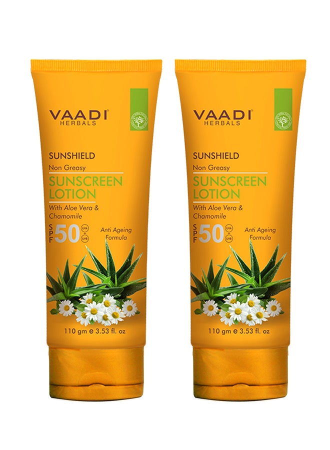 VAADI HERBALS Pack Of 2 Sunscreen Lotion SPF 50 110grams