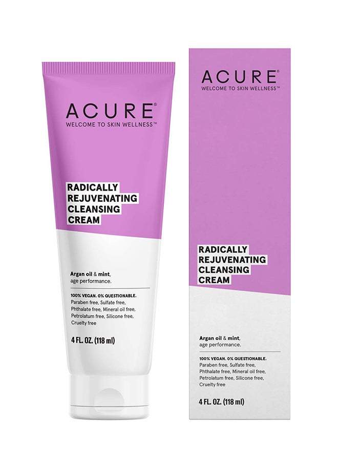 Acure Rejuvenating Cleansing Cream Purple and White 4ounce  - Image 1