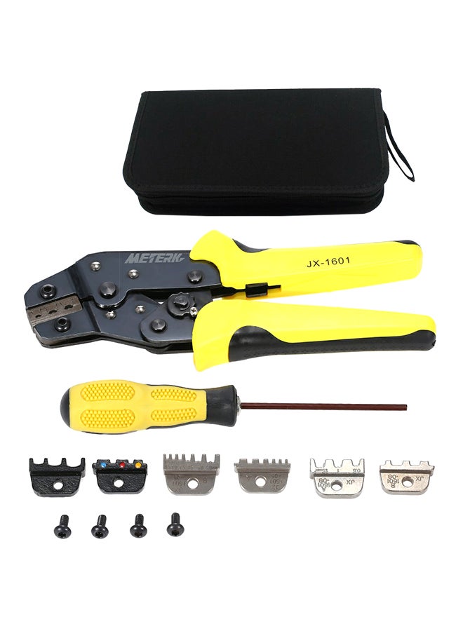 Meterk 4-In-1 Multi-Purpose Pliers Wire Crimping Tool Set Black/Yellow 28 x 6 x 14.5cm - Image 1