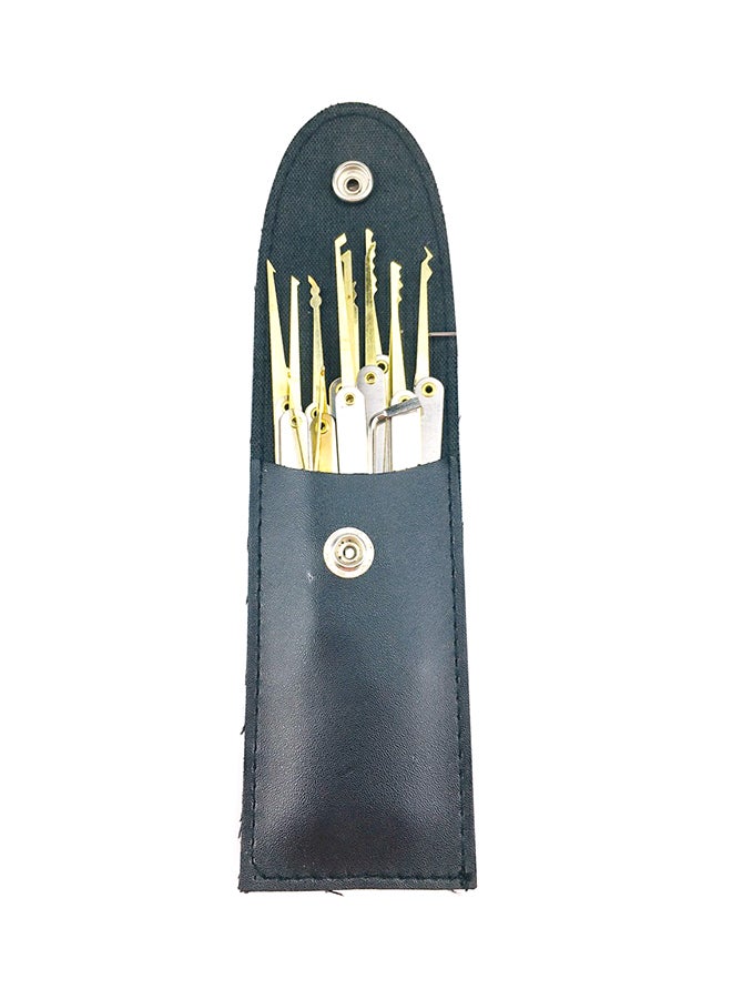 15-Piece Professional Repair Fixing Lock Unlock Tool Set Gold/Brown 14 x 2.5 x 5.5cm  - Image 3