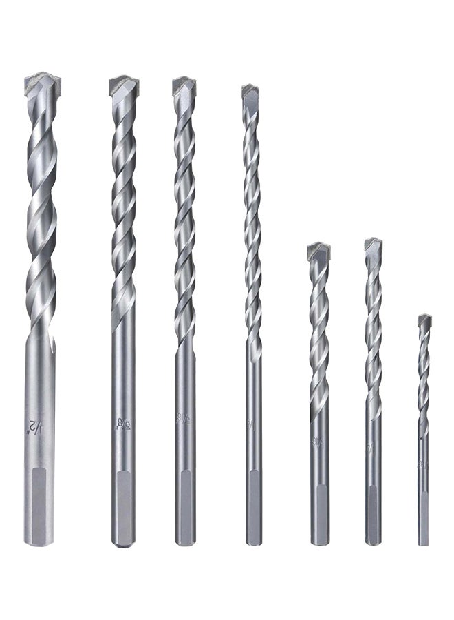 7-Piece Cement Masonry Drill Bit Set Silver 18 x 2 x 4cm - v1578934649/N33233218A_1