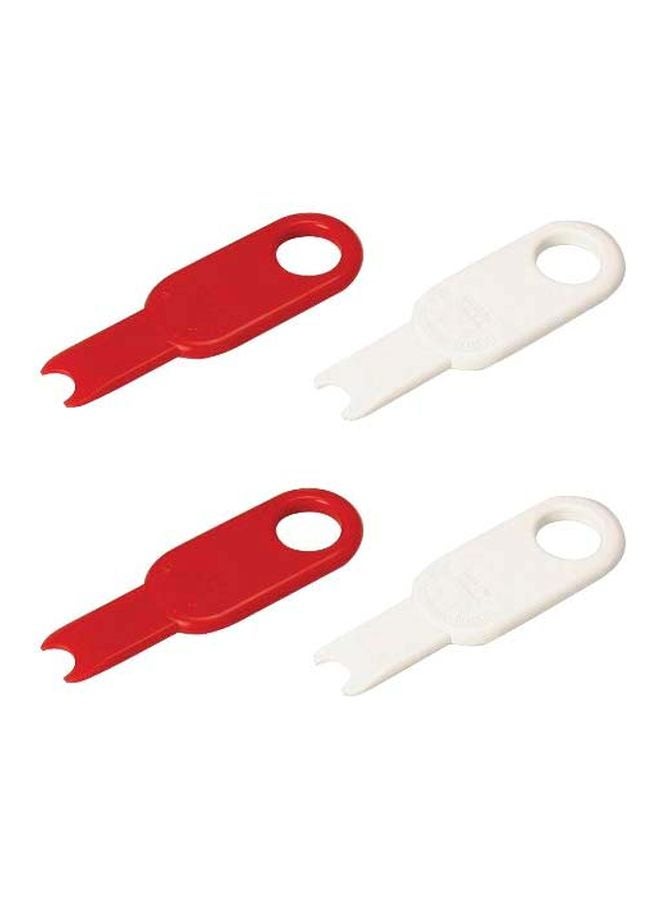 Brix 4-Piece Can Opener White/Red 1.2x0.1x4inch 