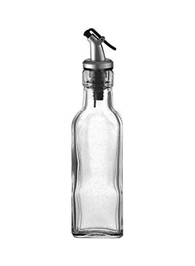 Oil Dispensing Bottle Clear/Silver