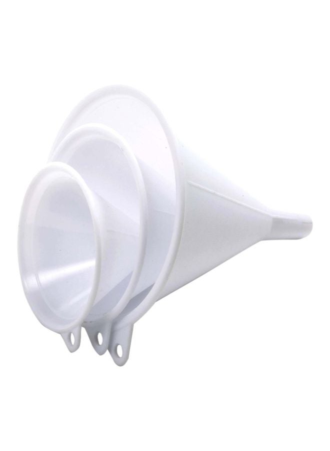 Norpro 3-Piece Plastic Funnel White  - Image 1