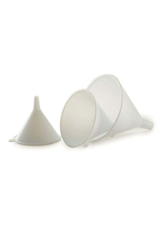 Norpro 3-Piece Plastic Funnel White  - Image 2