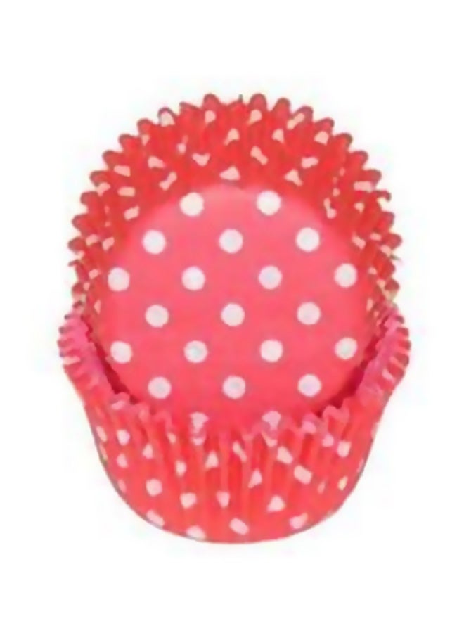 أويسس سبلاي قوالب كب كيك من الورق من 100 قطعة أحمر/أبيض 1.5x0.75بوصة