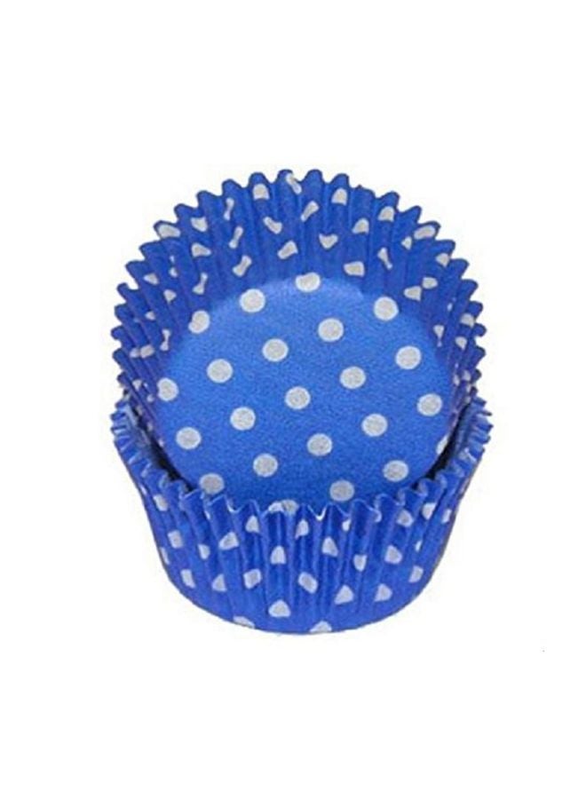 أويسس سبلاي مجموعة أكواب خبز منقطة من 100 قطعة أزرق/ أبيض 1.375x0.75بوصة