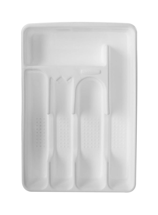 Rubbermaid 5-Slot Cutlery Tray White 13.4x9.1x1.8inch - Image 1