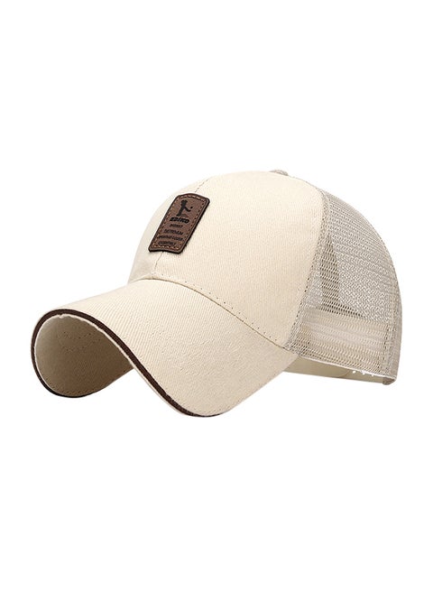 Baseball Snapback Cap Beige