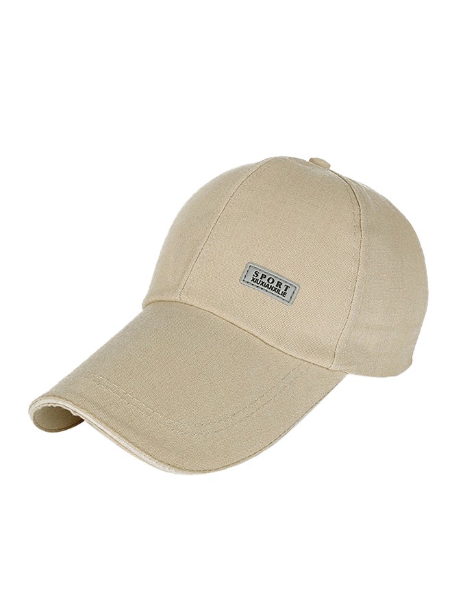 Solid Pattern Baseball Cap Beige