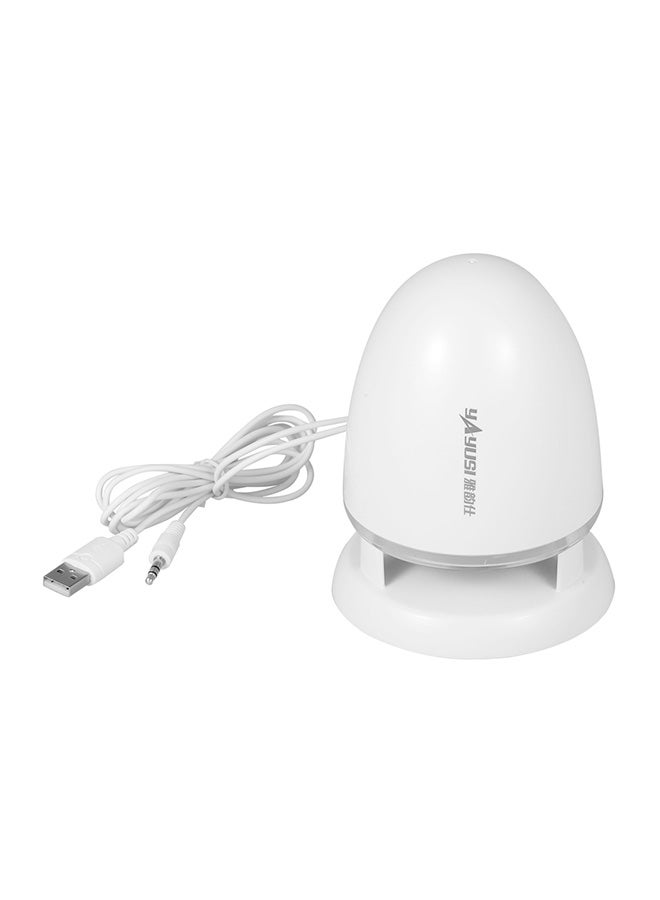 Portable  USB Wired Multimedia Speaker White - Image 1
