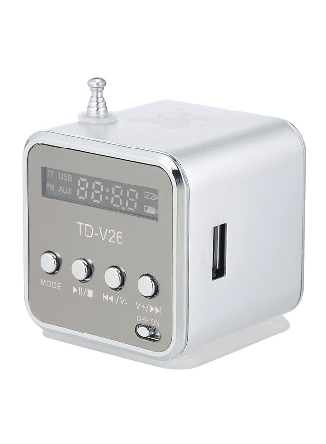 Portable FM Radio MP3 Player Silver  - Image 1