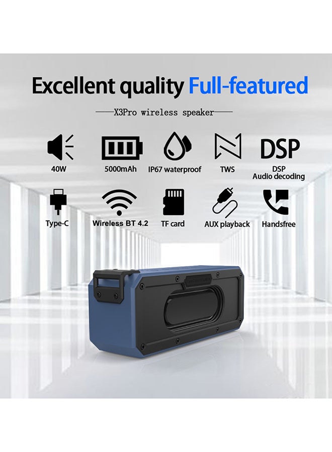 IP67 Waterproof NFC Speaker Blue