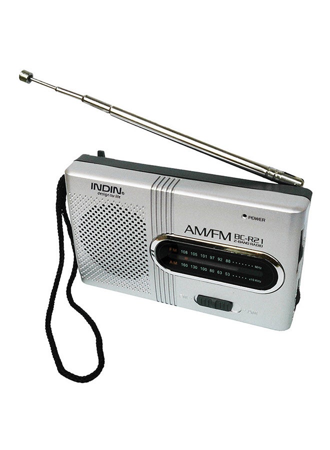 INDIN BC-R22 AM/FM Dual Band Mini Radio Receiver BC-R21 Grey - Image 2