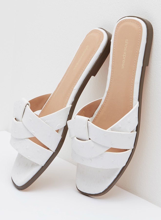 shoexpress Comfortable Wear Flat Sandals White - Image 3