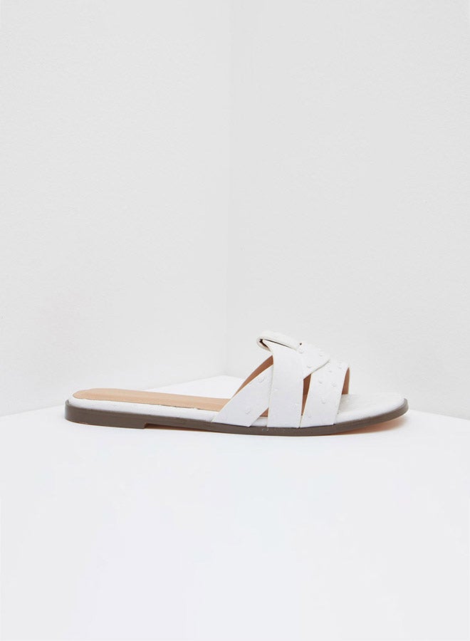 shoexpress Comfortable Wear Flat Sandals White - Image 1