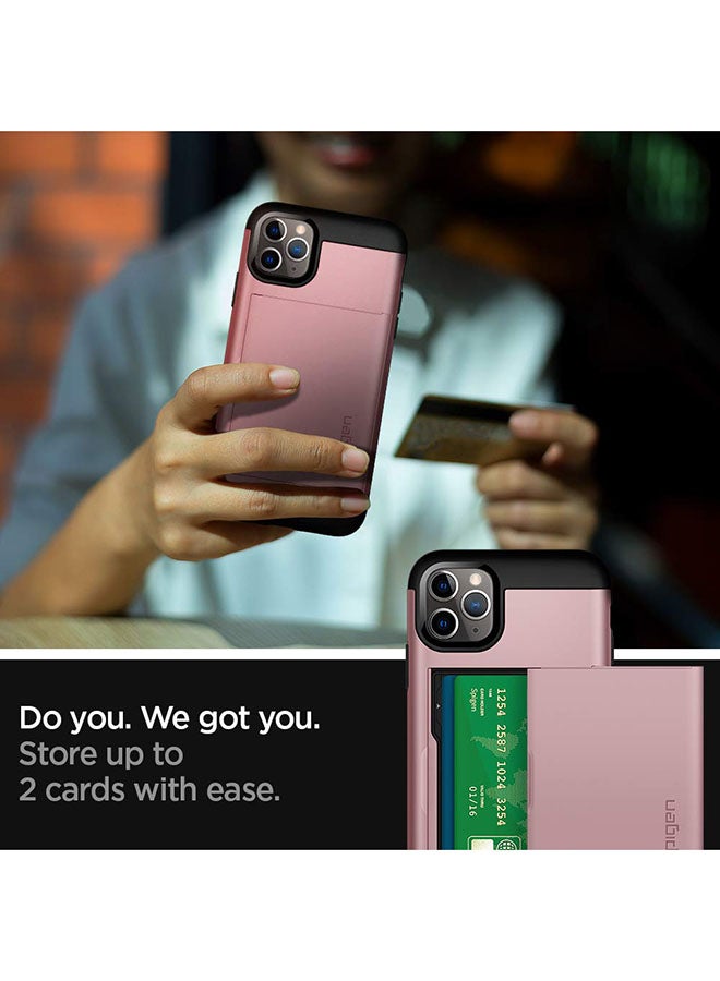 Slim Armor CS Card Slot Wallet Case Cover For Apple iPhone 11 Pro Rose Gold