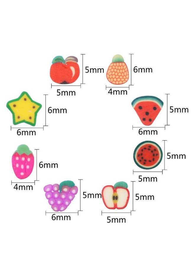 Decora - 3200-Piece 3D Fruit Slices Nail Art Set Multicolour - Image 1