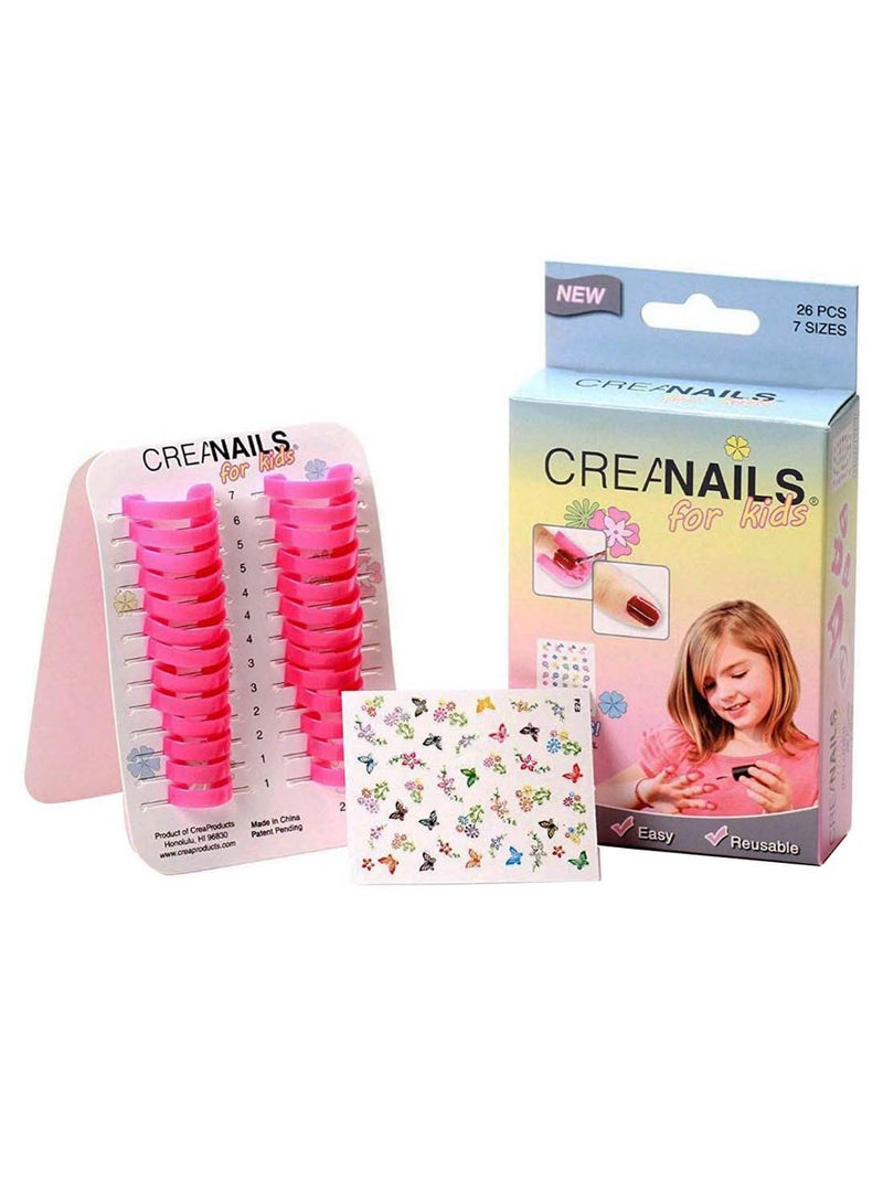 26-Piece Nail Art Set With Sticker Pink - Image 1