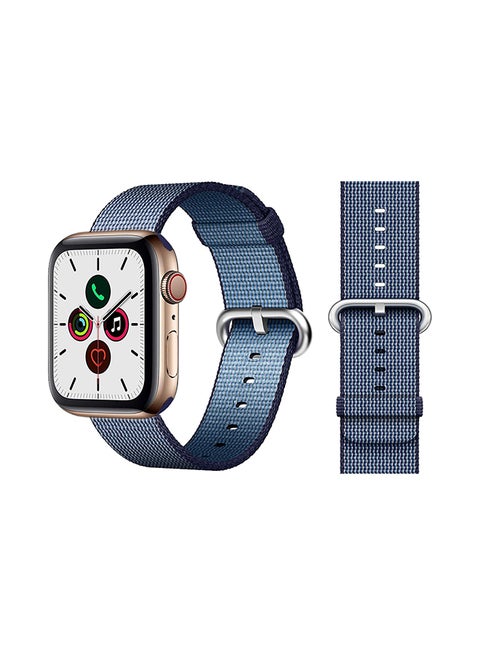 Round Buckle Nylon Replacement Band For Apple Watch Series 5/4/3/2/1 Midnight Blue