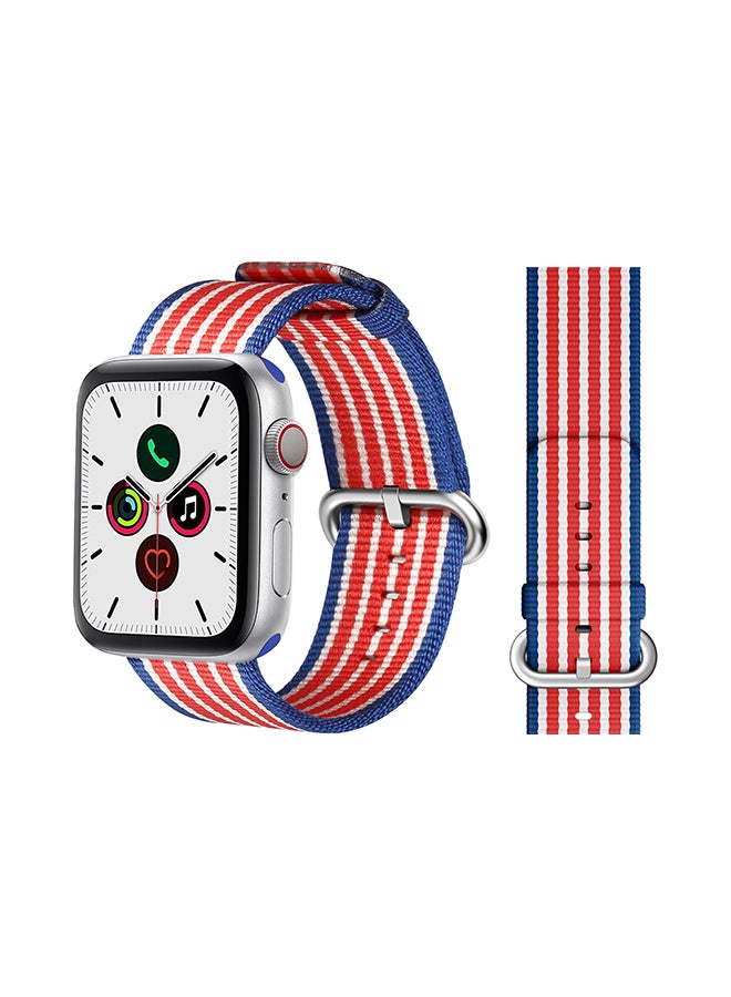 Perfii - Round Buckle Nylon Replacement Band For Apple Watch Series 5/4/3/2/1 American Flag - Image 1