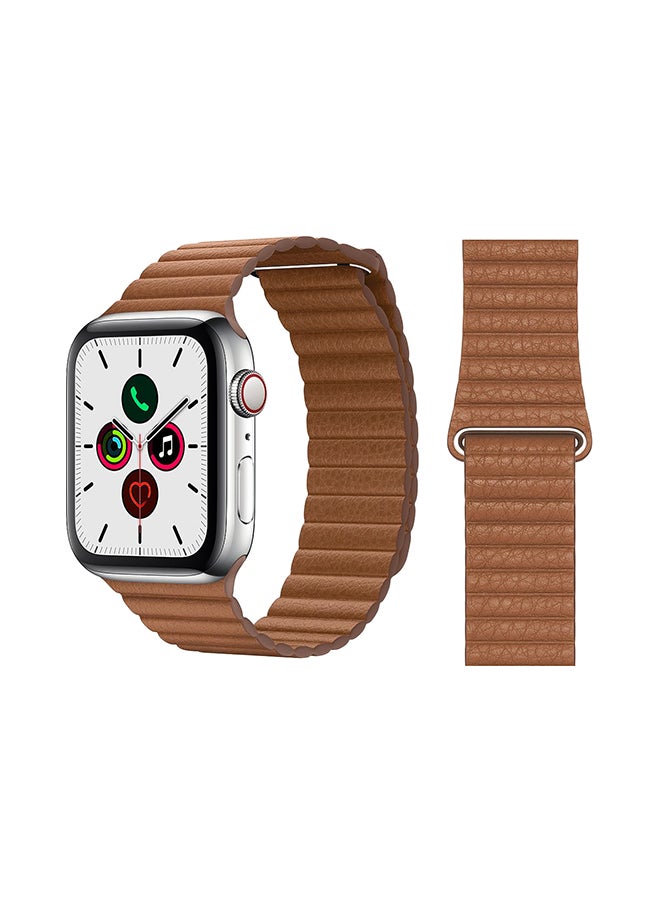 Perfii - Stylish Leather Band For Apple Watch Series 5/4/3/2/1 Brown - Image 1