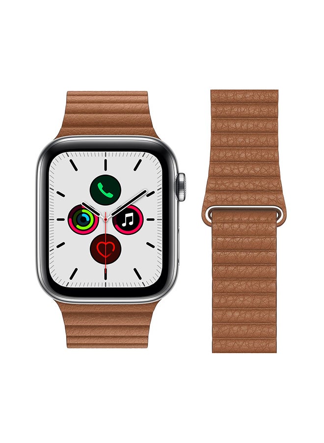 Perfii - Stylish Leather Band For Apple Watch Series 5/4/3/2/1 Brown - Image 1