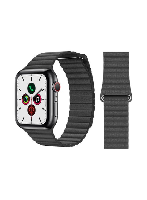 Stylish Leather Band For Apple Watch Series 5/4/3/2/1 Black