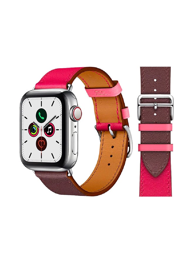 Perfii - Stylish Band For Apple Watch Series 5/4/3/2/1 Wine Red/Pink - Image 1